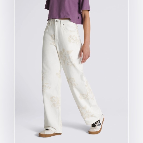 Vans Denim - NEW Vans Sirelle Printed Marshmallow Puddle Pants